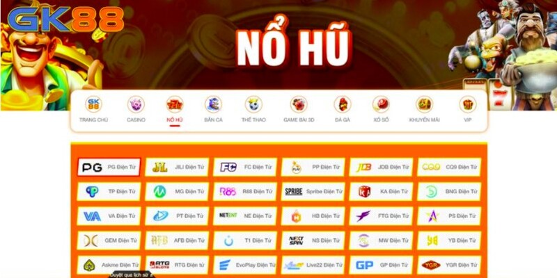 Các loại hình game phong phú với cơ hội trúng Jackpot khủng