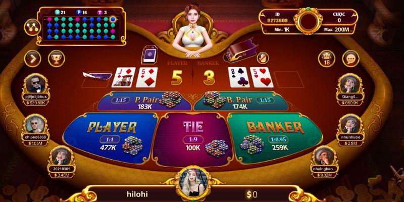 Trò chơi Baccarat thu hút nhiều người tham gia tại GK88